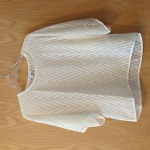 IRO Azade Fil Coupé Chiffon Top Ecru 36